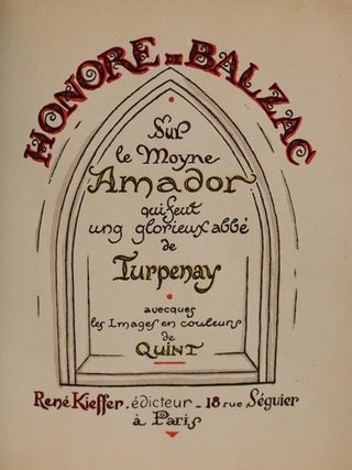 Sur Le Moyne Amador Qui Feut Ung Glorieux Abbe De Turpenay, Aveques Les Images En Couleurs De Quint