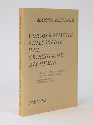 Item #000357 Vorsokratische Philosophie Und Griechische Alchemie. In Arabisch-Lateinischer...