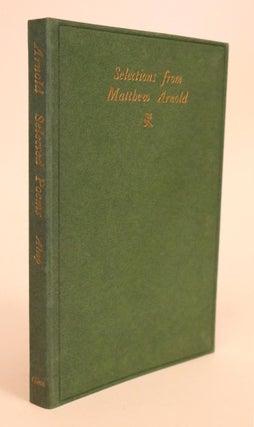 Item #000530 Selected Poems of Matthew Arnold [Selected English Classics Series]. Matthew Arnold,...