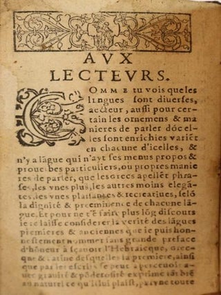 Les Bonnes Responses a tous propos Italien & Francois; livre fort plaisant et delectable, auquel est contenu grand nombre de Proverbs et sentences joyeusus...Traduite d'italienne en nostre vulgate Francois