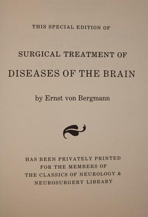 The Special Treatment of Diseases of the Brain