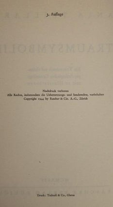 Traumsymbolik. Ein Traumbuch Auf Tiefenpsychologischer Grundlage