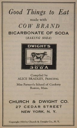 Good Things to Eat Made with Cow Brand Bicarbonate of Soda (Baking Soda)