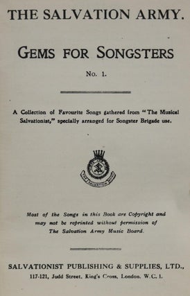 Gems for Songsters: No. 1. A Collection of Favourite Songs Gathered from "The Musical Salvationist," Specially Arranged for Songster Brigade Use.