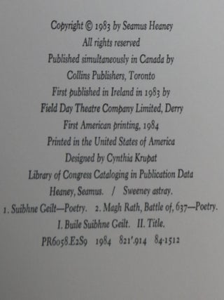 Sweeney Astray. A Version from the Irish