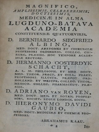 Perspiratio dicta Hippocrati per Universum Corpus Anatomice Illustrata.Cui Accedit Ejusdem Declamatio Academica de Gaudiis Alchemistarum.