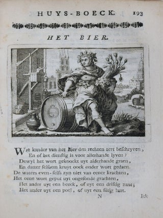 J. Cats Nuttelyck Huys-Boeck. Behelsende eene Bespiegeling des 's Mensche; Waer in het Leeven bestaet; Waer door de Doot onderworpen is geworden; de Opvoeding der Kinderen; En wat het nuttigste is, om lang Gesont te Leeven &c. Van T' Begin, Midden, tot
