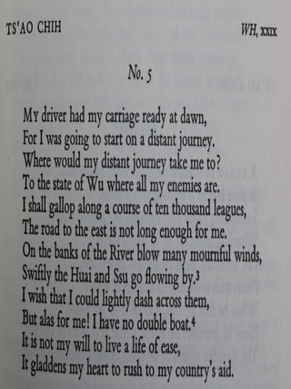 An Anthology of Chinese Verse: Han Wei Chin and the Northern and Southern Dynasties