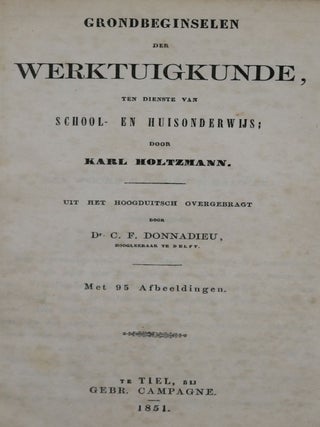 Grondbeginselen Der Werktuigkunde, Ten Dienste Van School En Huisonderwijs