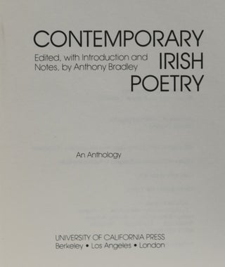 Contemporary Irish Poetry