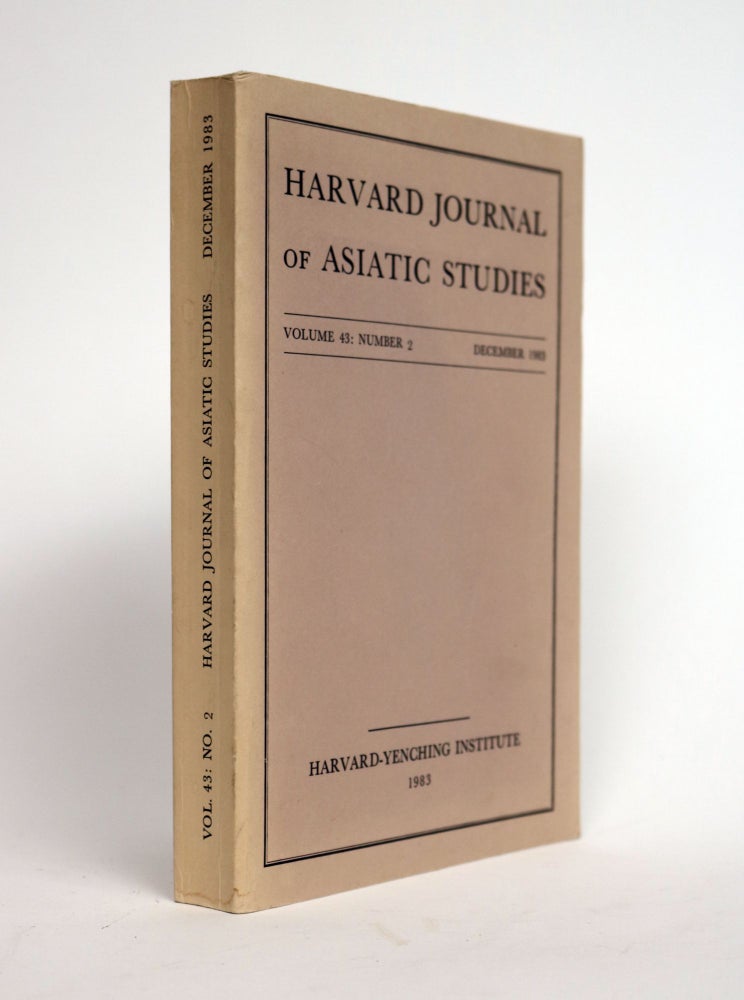 Item #001790 Harvard Journal of Asiatic Studies. Volume 43: Number 2. Donald H. Shively.