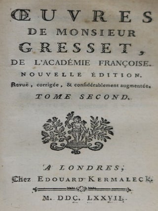Oeuvres de monsieur Gresset