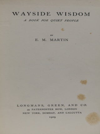 Wayside Wisdom: a Book for Quiet