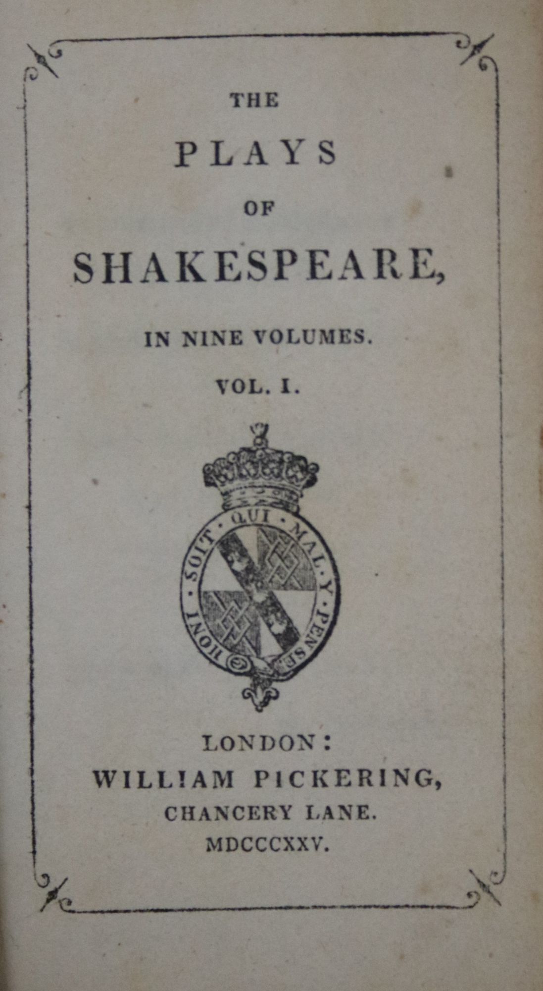 The Plays of Shakespeare, in 9 Volumes | William SHAKESPEARE