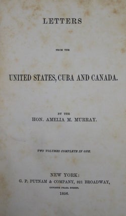 Letters from the United States, Cuba, and Canada