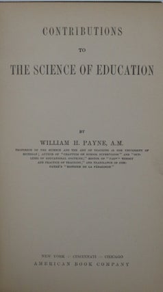Contributions to The Science of Education