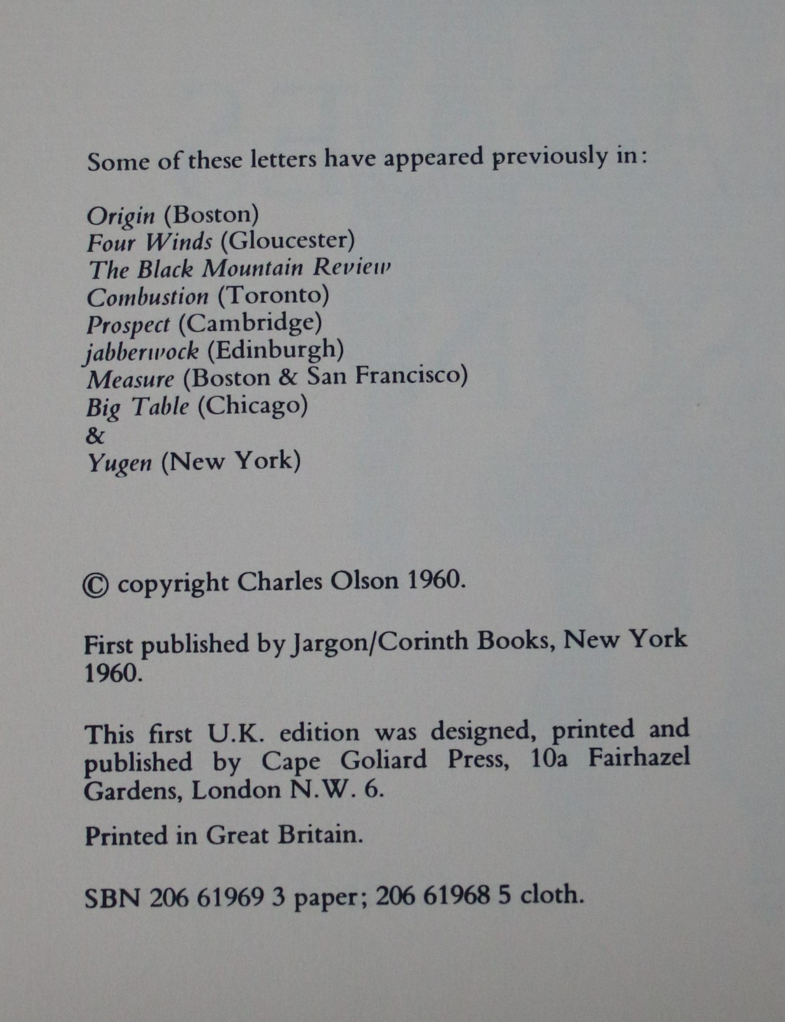 The Maximus Poems | Charles Olson | 1st UK Edition