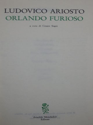 Orlando Furioso: A Cura Di Cesare Segre