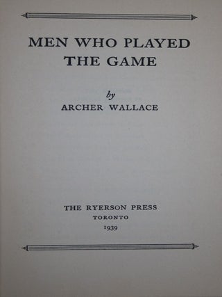 Men Who Played the Game