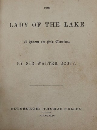 The Lady of the Lake: A Poem in Six Cantos