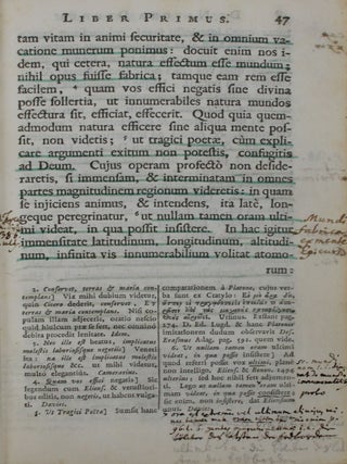 M. Tullii Ciceronis De natura deorum libri tres. Cum notis integris Paulli Manucii, Petri Victorii, Joachimi Camerarii, Dionys. Lambini, et Fulv. Ursini. Recensuit, suisque animadversionibus illustravit ac emaculavit Joannes Davisius,...
