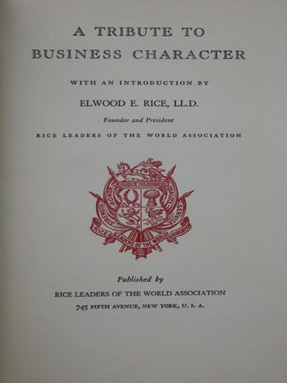 A Tribute to Business Character.