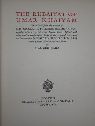 The Rubaiyat of Umar Khaiyam