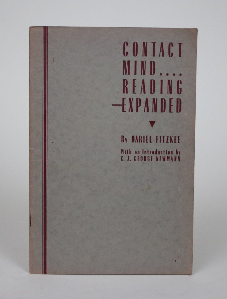 Item #002443 Contact Mind Reading--Expanded. Dariel Fitzkee.