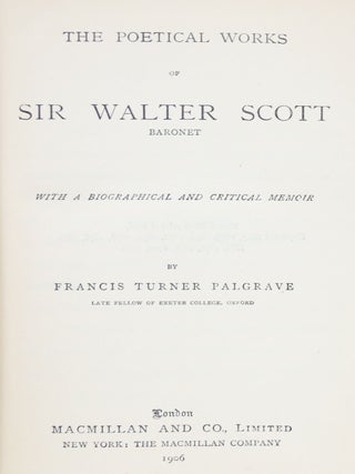 Poetical Works of Sir Walter Scott, With a Biographical and Critical Memoir
