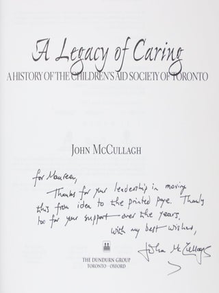A Legacy of Caring: A History of the Children's Aid Society of Toronto
