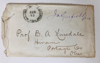 Item #002824 Autographed Envelope Addressed to B.A. [Burke Aaron] Hinsdale. James A. Garfield