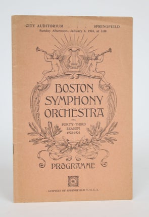 Item #002882 Boston Symphony Orchestra Inc. Forty-third Season 1923-1924: Programme, Sunday...