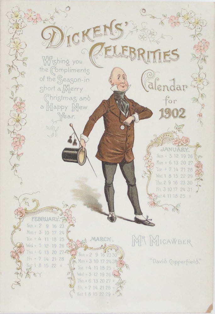 Item #003506 Dickens' Celebrities: Calender for 1902 (Single Page)