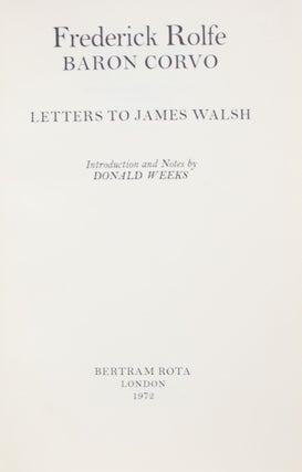 Letters to James Walsh