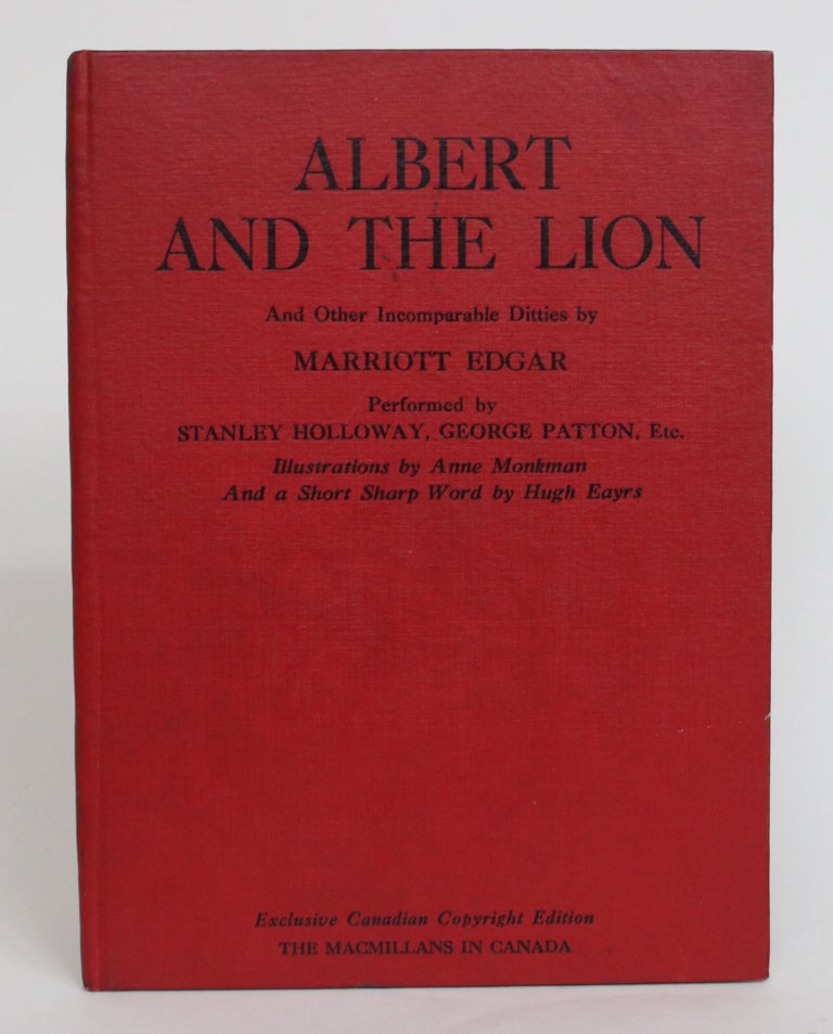 Item #004018 Albert the Lion and Other Incomprable Ditties By Marriott Edgar. Performed By Standley Holloway, George Patton, Etc. Marriott Edgar.