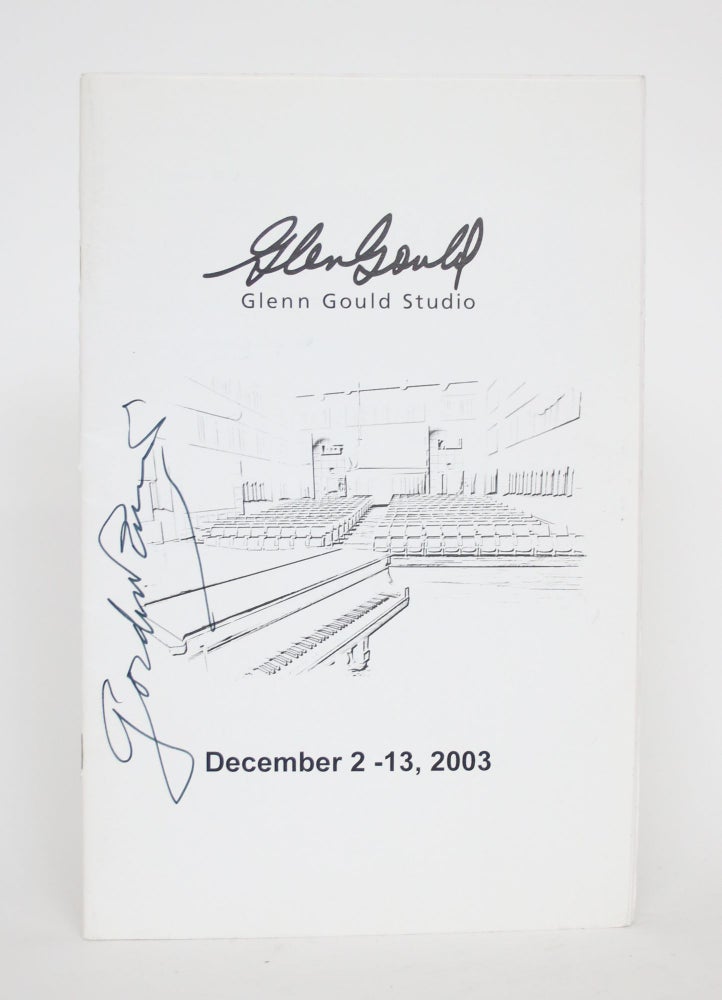 Item #004629 OnStage at Glenn Gould Studio: Vol. 12, No. 6 December 2-13, 2003. Canadian Broadcasting Corporation.