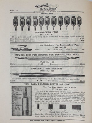 Sign Writers Supplies....And Artists Materials 1949 and 1950. Catalog Number 25.
