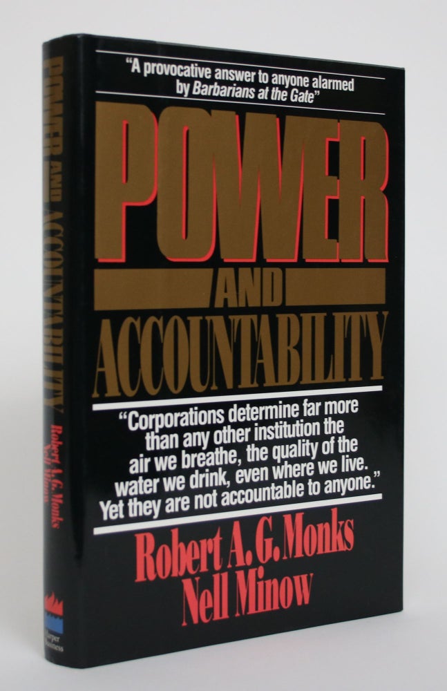 Item #005186 Power and Accountability. Robert A. G. And Nell Minow Monks.