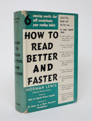 Item #005931 How to Read Better and Faster. Norman Lewis