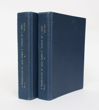 Item #006611 A Translation Of John Gower's "Mirour De L'Omme": A Dissertation, Submitted to The...