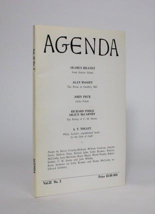 Item #007123 Agenda Vol. 22 No. 2. William Cookson, Peter Dale