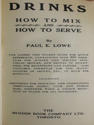 How to Mix Drinks and How to Serve