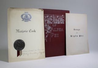 Item #007172 Songs Of Alpha Phi. Alpha Phi Fraternity, Jane C. Watt