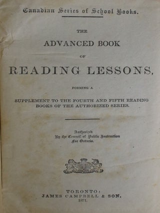 The Advanced Book of Reading Lessons, Forming a Supplement to The Fourth and Fifth Reading Books Of the Authorized Series