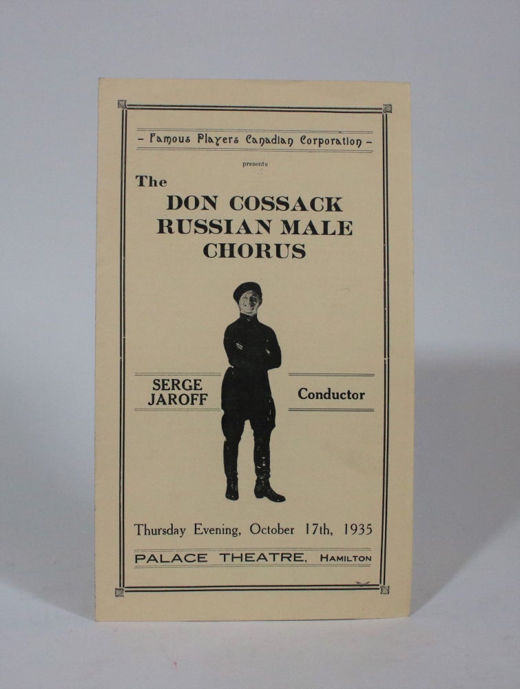 Item #007373 The Don Cossack Russian Male Chorus. Famous Players Canadian Corporation.