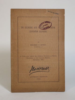 Item #007466 The Sulphuric Acid Process of Treating Lixiviation Sulphides. Frederic P. Dewey