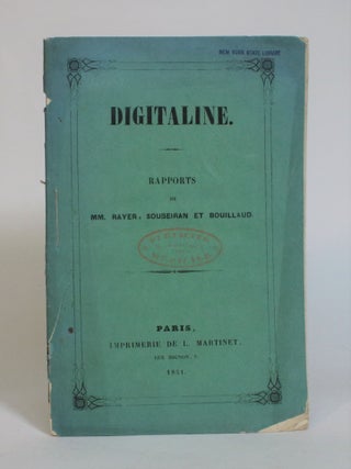 Item #007731 Memoires Sur La Digitaline. Eugene Homolle, Theodore Auguste Quevenne