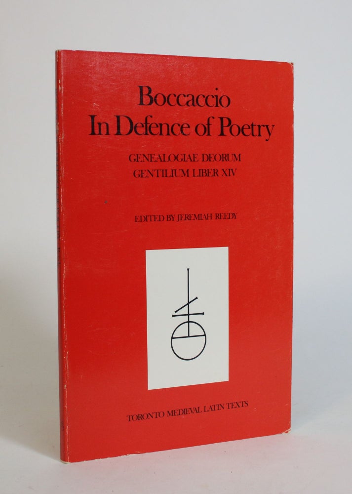 Item #007991 In Defense of Poetry: Genealogiae Deorum Gentilium Liber XIV. Giovanni Boccaccio, Jeremy Reedy.