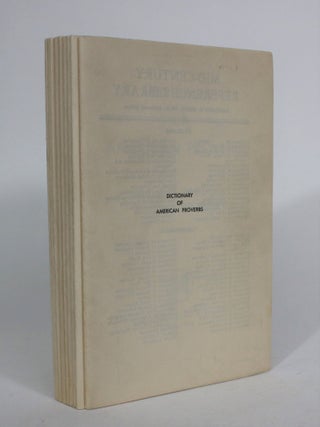 Item #008077 Dictionary of American Proverbs. David Kin