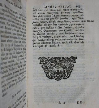 Historia apostolica ex antiquis monumentis collecta, et ad usum Seminarii Patavini Accomodata